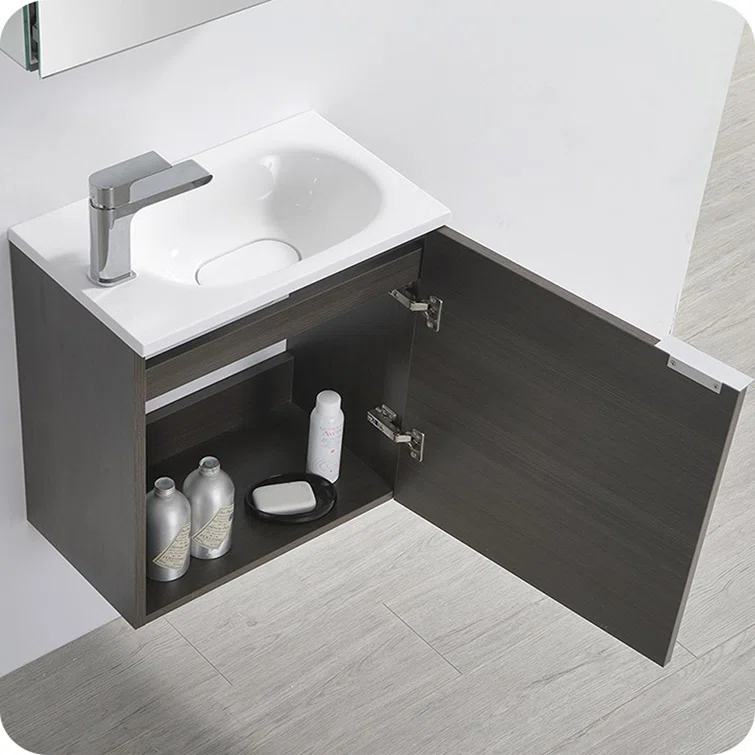 Valencia 20" Wall Mount Single Sink Bathroom Vanity with Top and Sink (Faucet Not Included)