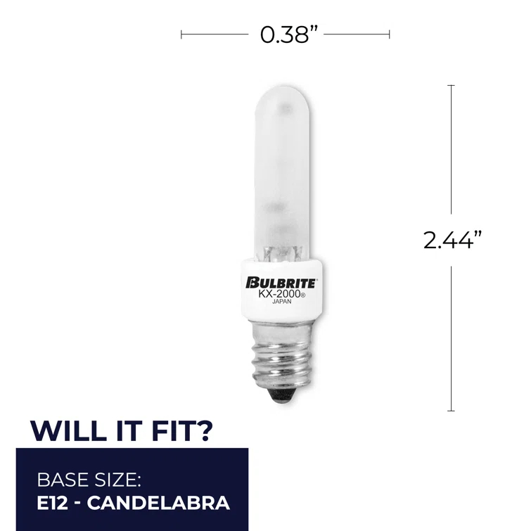 40W T3 E12 Dimmable Xenon/Krypton Stick Light Bulb