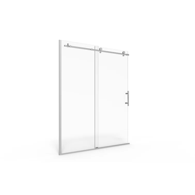 Vinesse 57" W x 76" H Single Sliding Frameless Shower Door