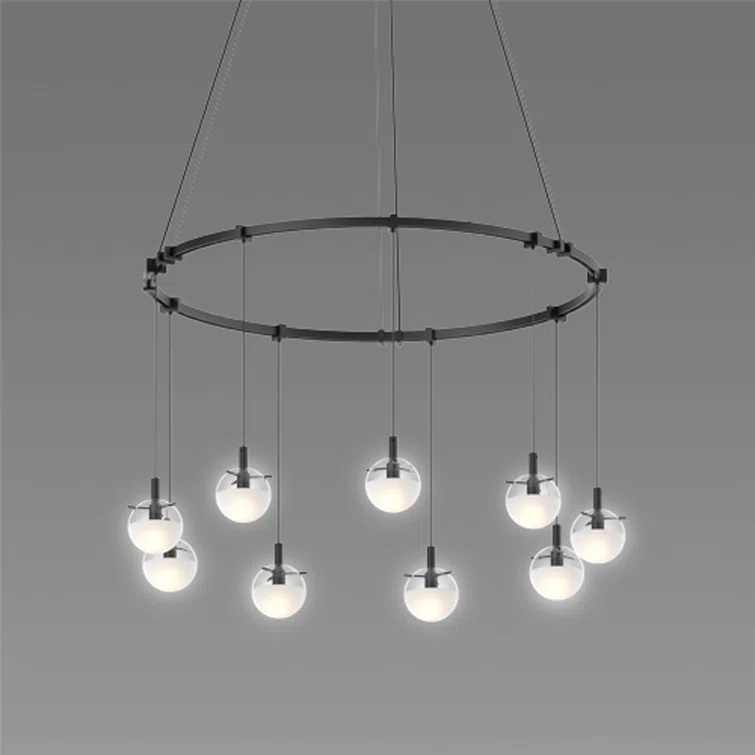 Suspenders 9 - Light Satin Black Cluster Pendant