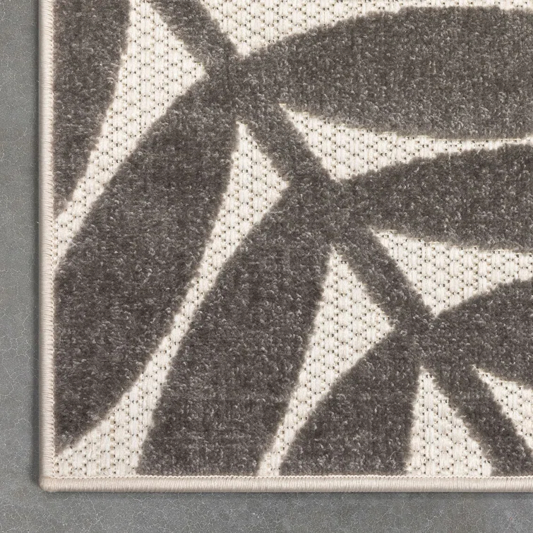 Dorado Mariah Modern Indoor / Outdoor Floral Ivory Hi-Lo Area Rug