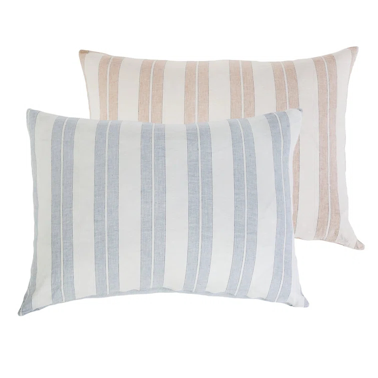 Carter Feather Linen Reversible Throw Pillow