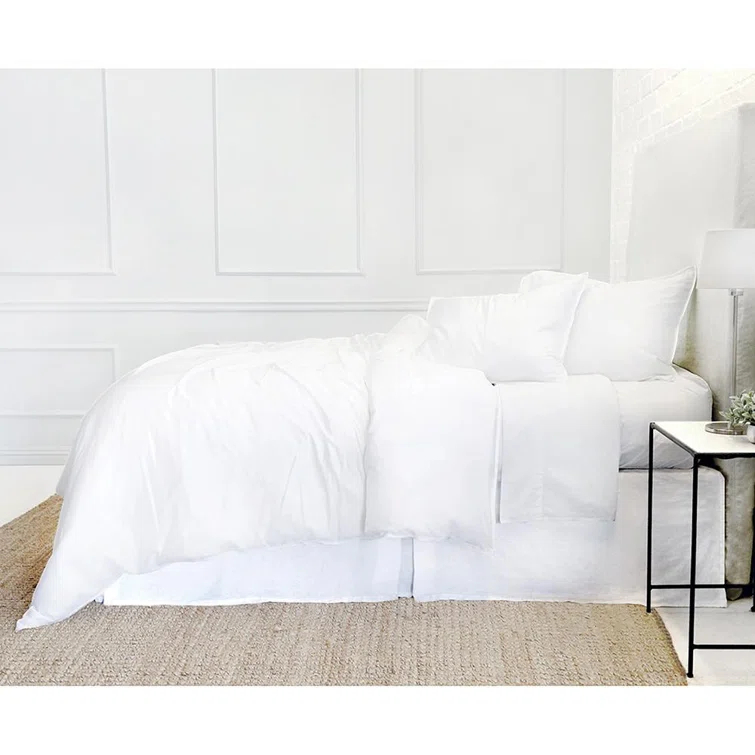 King White Belgian Linen Duvet Cover Set