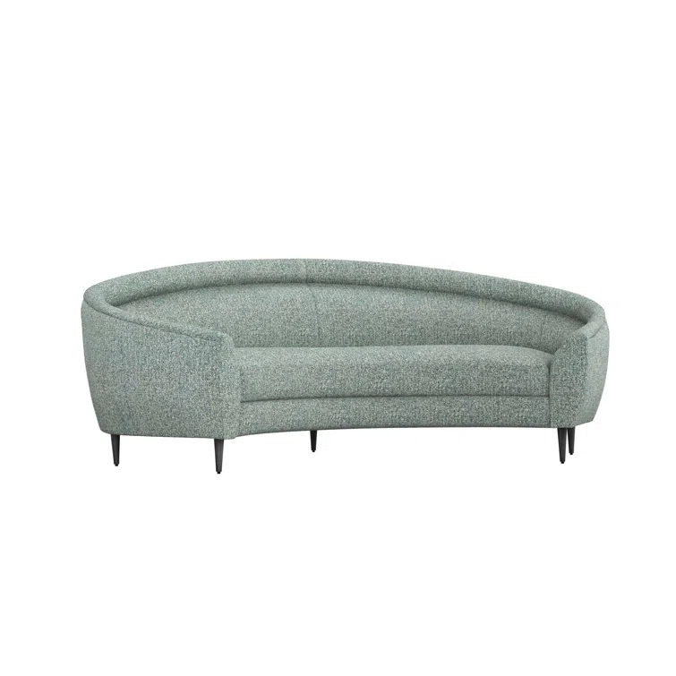 Capri Ash Wood Frame Sofa in Pool and Dark Grey
