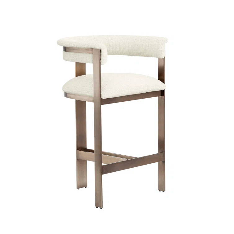 Darcy Upholstered Counter Stool with Metal Frame