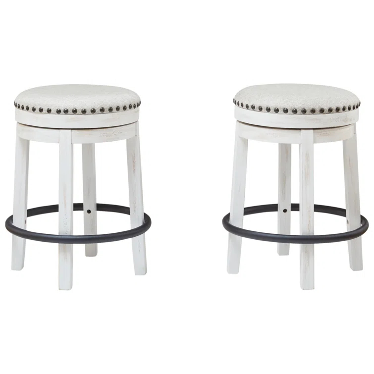 Daiah Swivel Upholstered Counter Stool