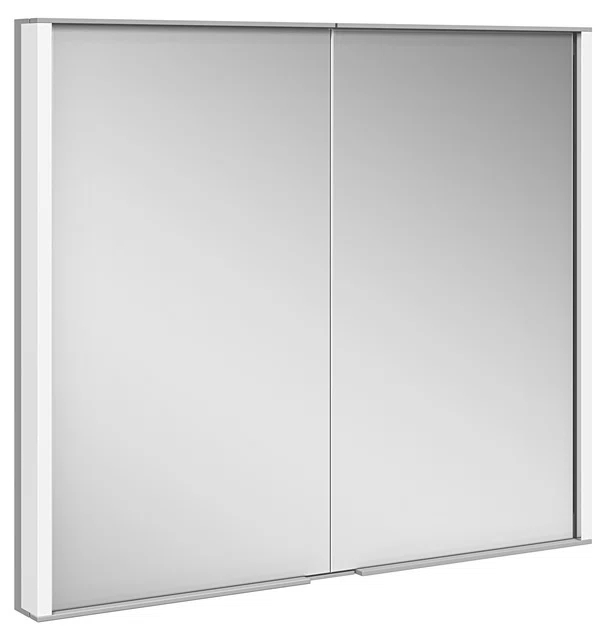 KEUCO 12813 171351 Royal Match W 27.56'' H Recessed Frameless Medicine Cabinet Mirror 6 Adjustable