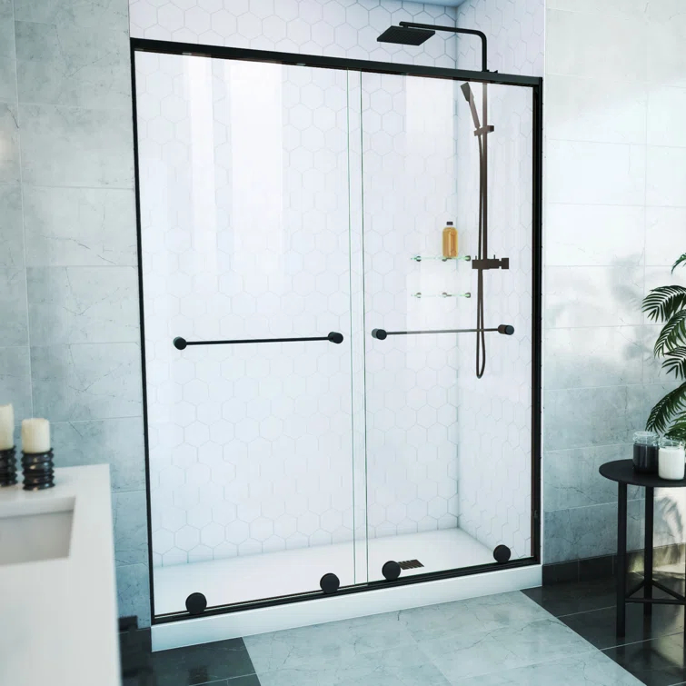 DreamLine Harmony 56 - 60 in. W x 58 in. H Semi-Frameless Tub Door with ClearMax™ Technology SDHA60W760VXX09