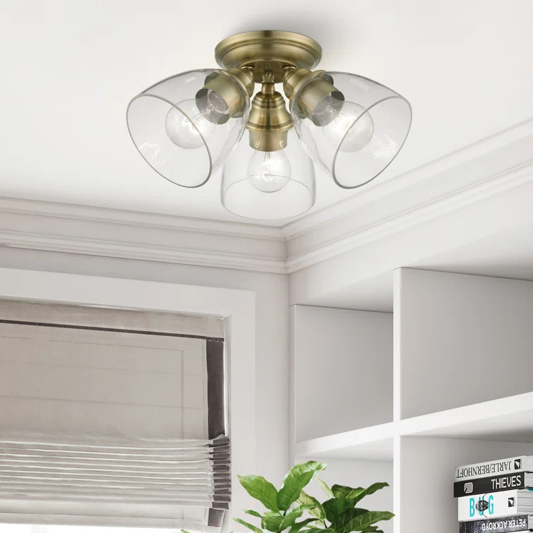 Gunnbjorn 3-Light 14.25" Semi Flush Mount