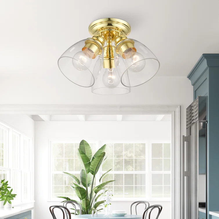 Gunnbjorn 3-Light 14.25" Semi Flush Mount