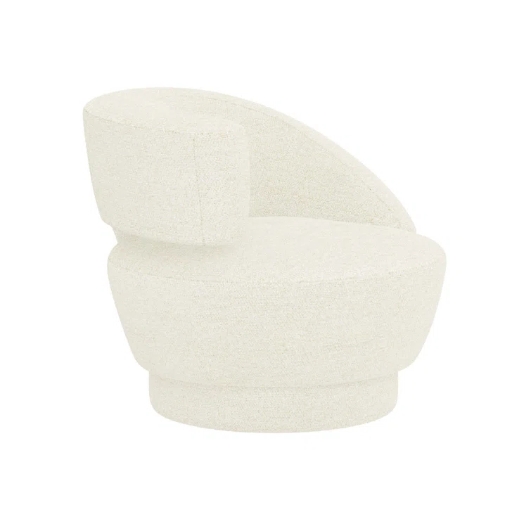 Azure Foam Swivel Wood Accent Chair