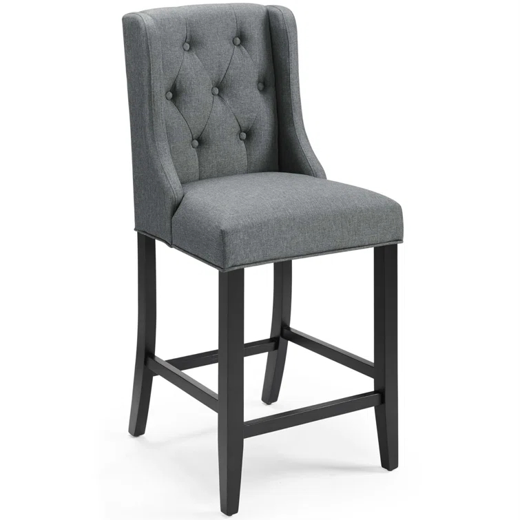 Modway Baronet Tufted Button Upholstered Fabric Stool