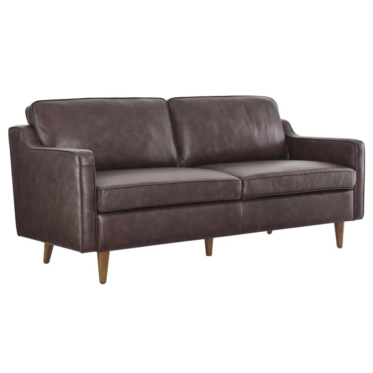 Modway Impart Mid-century Modern Top-grain Leather Sofa