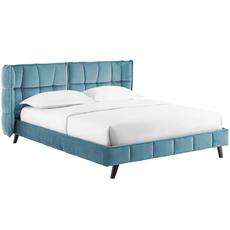 Modway Makenna Queen Upholstered Velvet Platform Bed