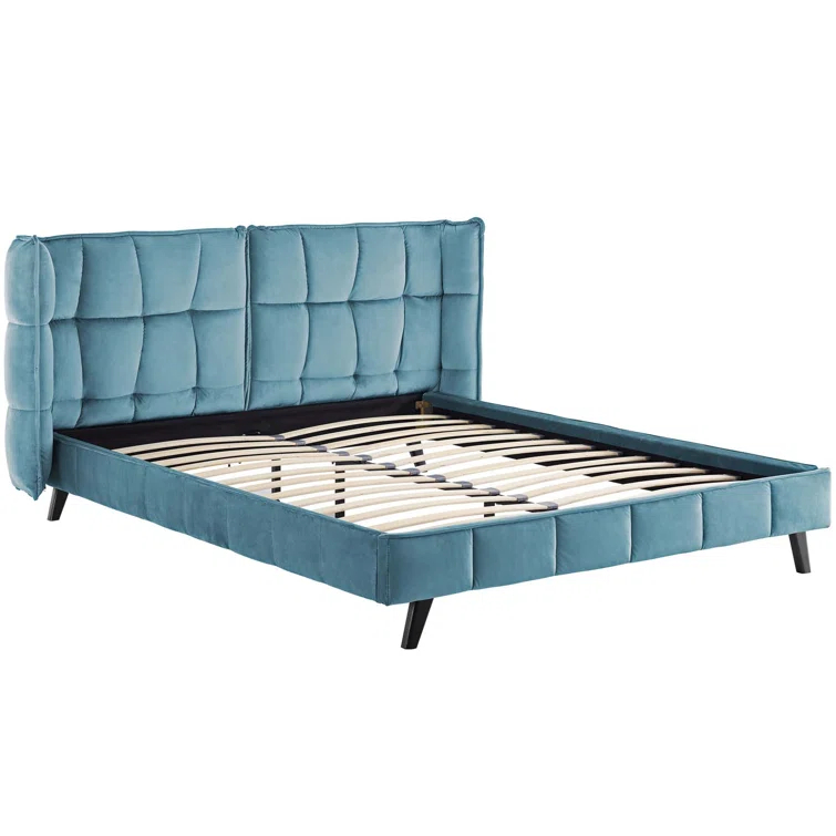 Modway Makenna Queen Upholstered Velvet Platform Bed