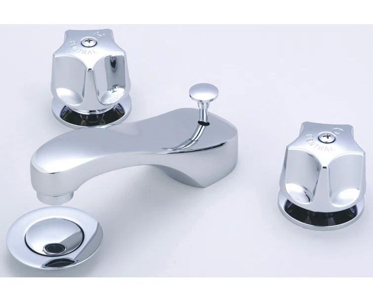 Central Brass 1125-DA Widespread 2-handle Bathroom Faucet with Drain Assembly