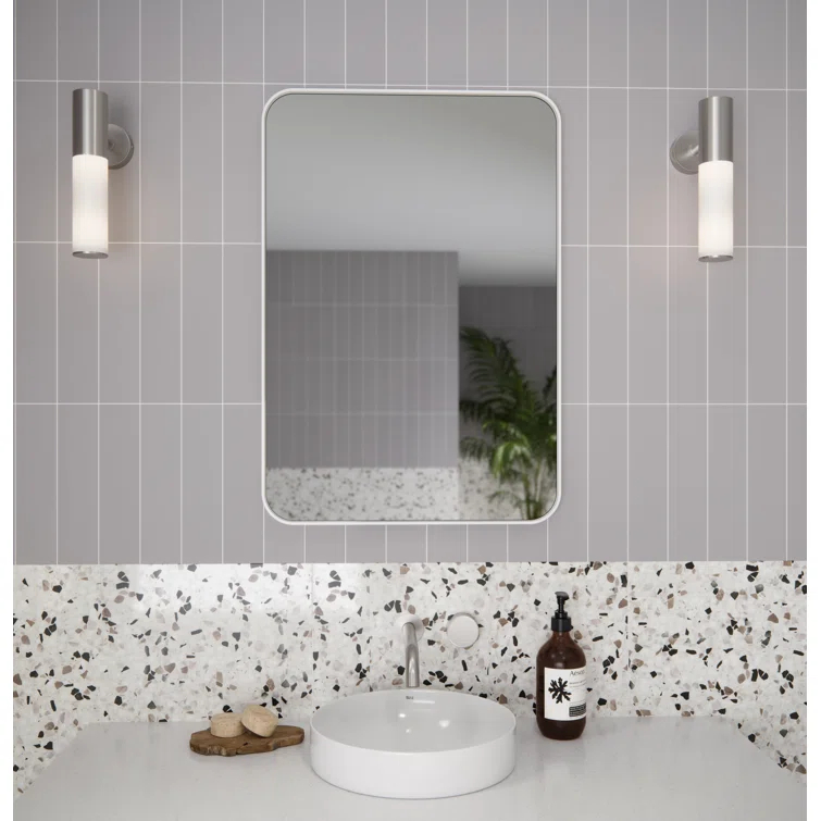 Stainless Steel Recessed Framed Single Door Medicine Cabinet with Adjustable Shelves