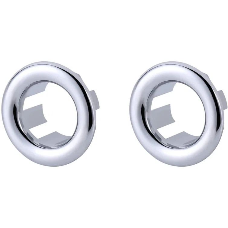 iVIGA K1003C-2 2 Pack Sink Overflow Ring Bathroom Kitchen Sink Basin Trim Overflow Cover Hole Insert Cap (Set of 2)