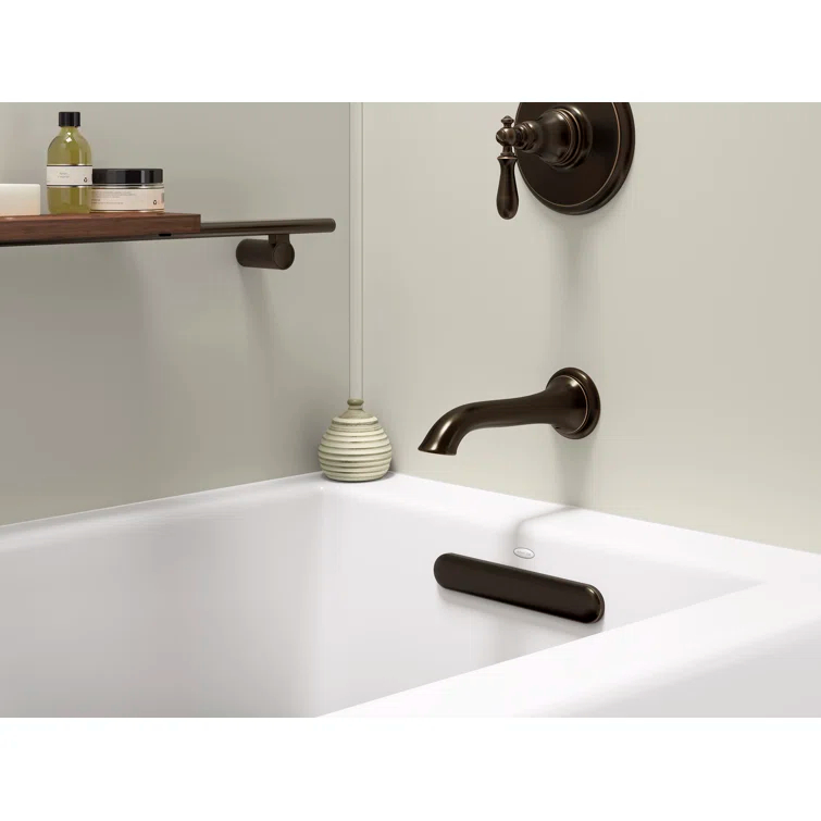 Underscore 60" x 32" Rectangular Alcove Soaking Bathtub with Integral Apron