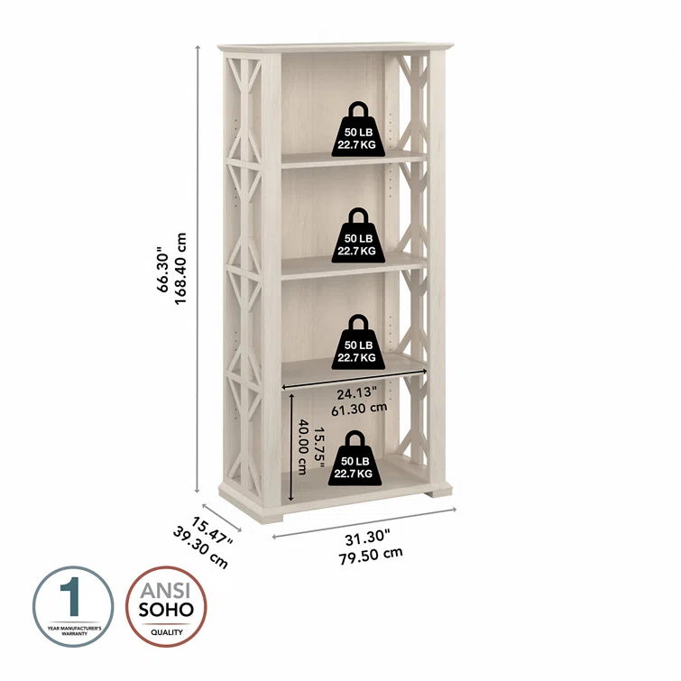 Egils 66'' H x 31'' W Standard Bookcase