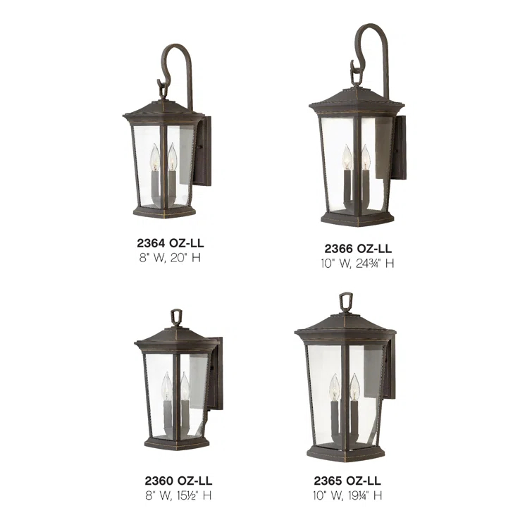 Bromley 3-Light Aluminum Outdoor Wall Mount Lantern