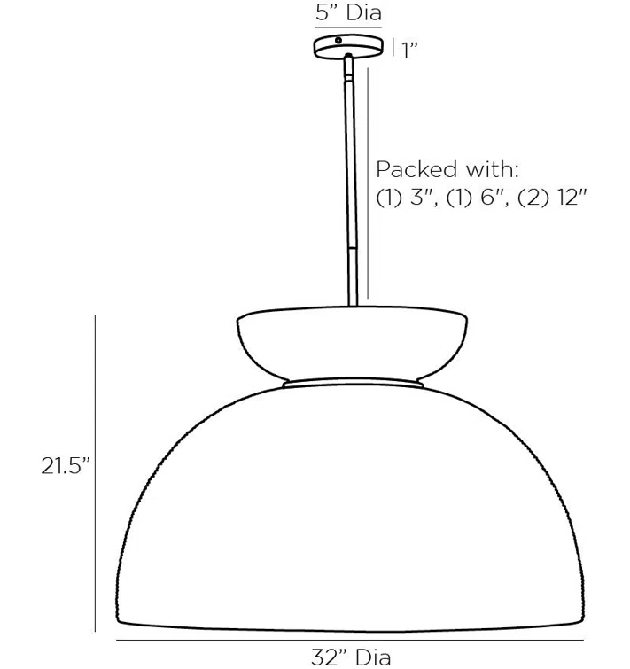 Contemporary Brass and Glass Drum Pendant Light - Indoor/Outdoor