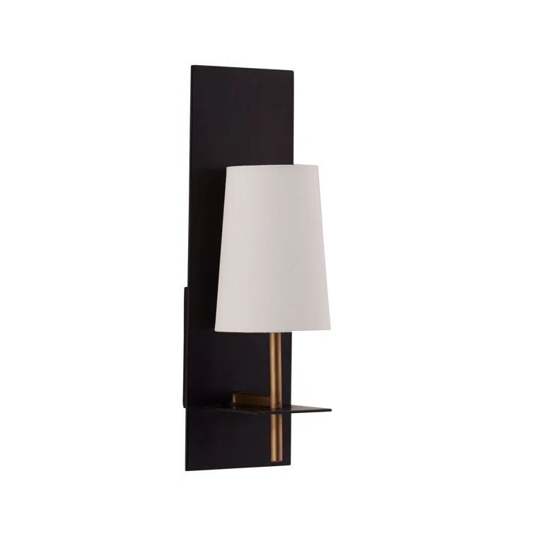 Neo 18" Blackened Iron Wallchiere with Antique Brass Collar
