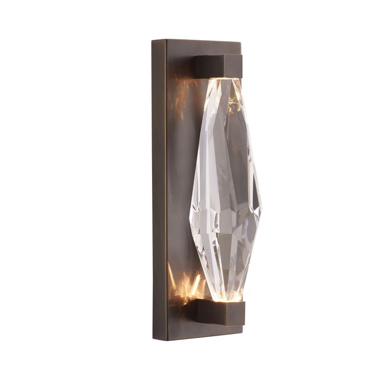Maisie Bronze and Crystal LED Wall Sconce