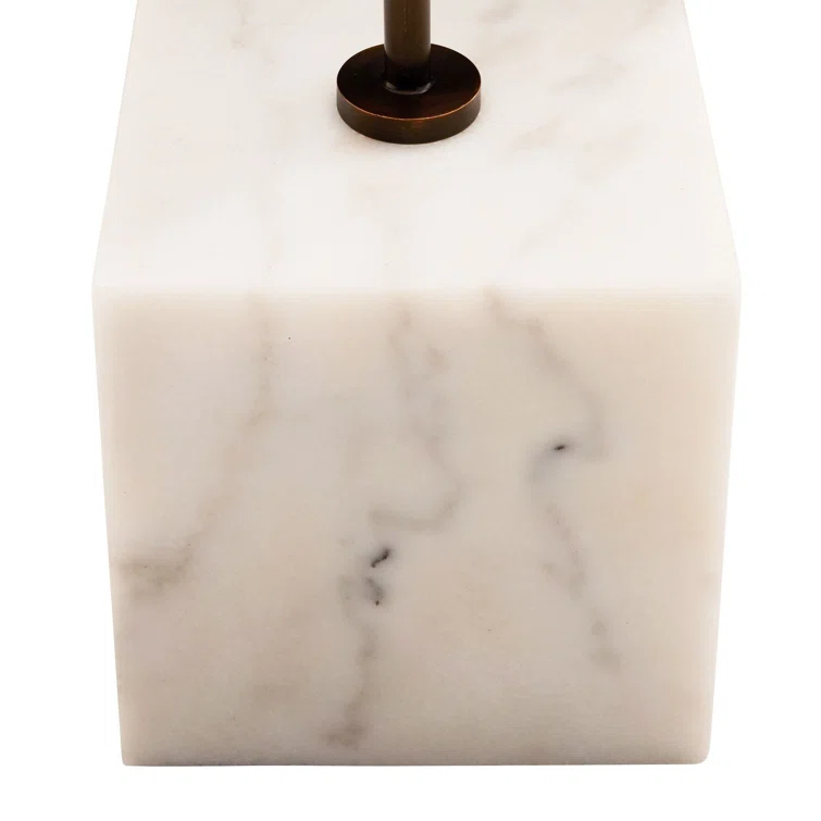 Bronze Adjustable Arc LED Floor Lamp with Marble Base