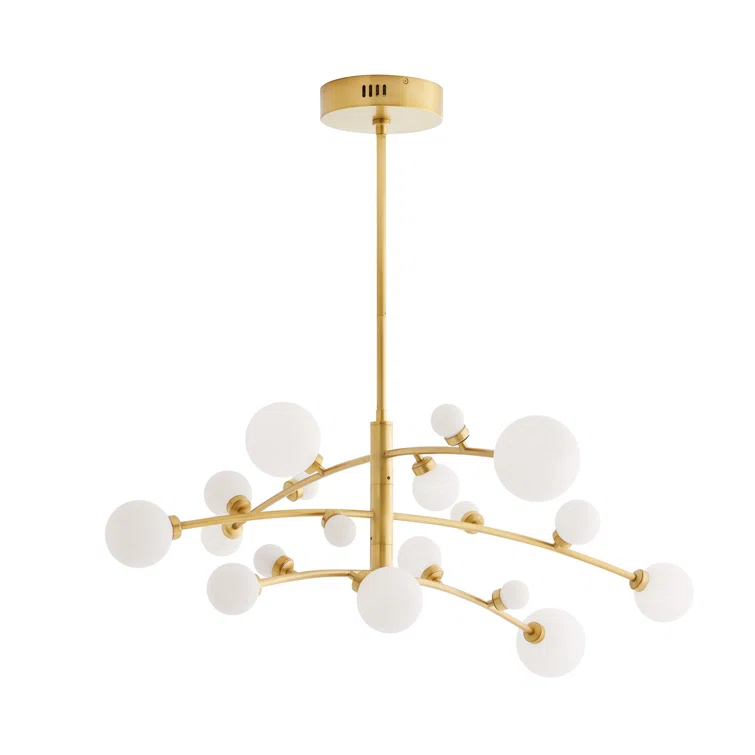 Maser Chandelier by Arteriors - Antique Brass / 45" Dia