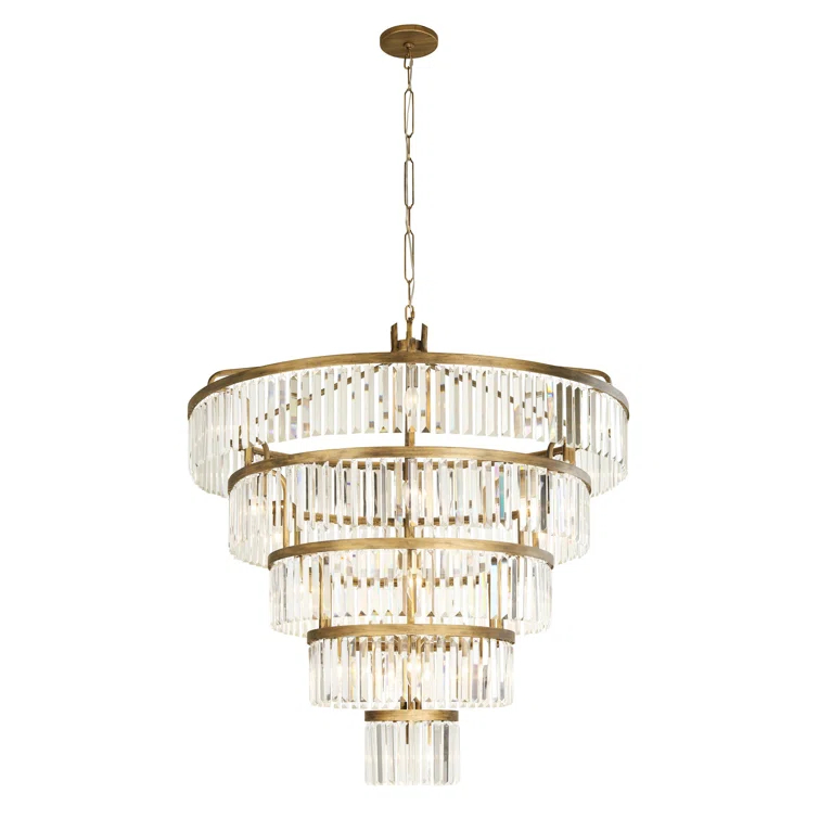Havana Gold and Crystal 25-Light Chandelier