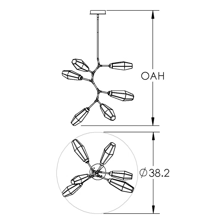 Aalto Dimmable LED Modern Linear Chandelier