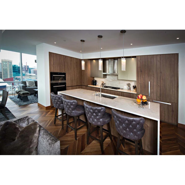 Parallel Modern Matte Black Smoke Granite LED Pendant Light