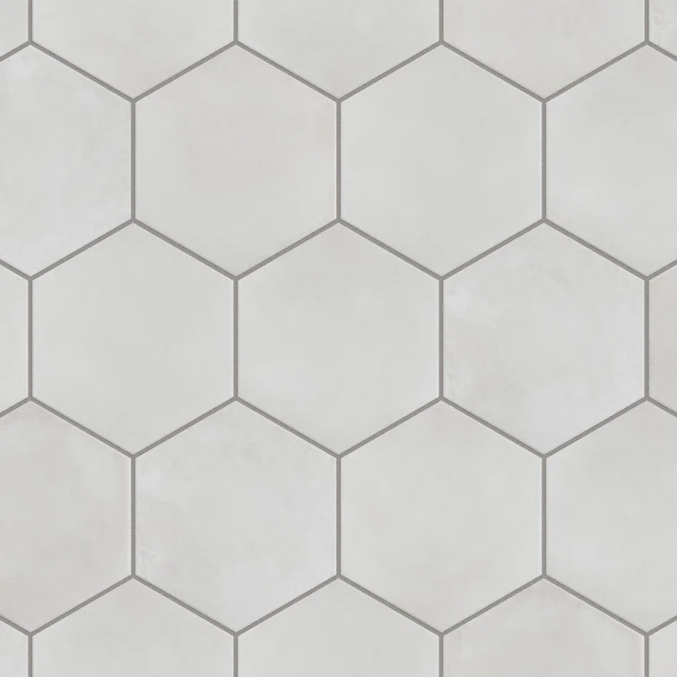 Matter Hex 7.88" x 9" Porcelain Stone Look Floor and Wall Tile