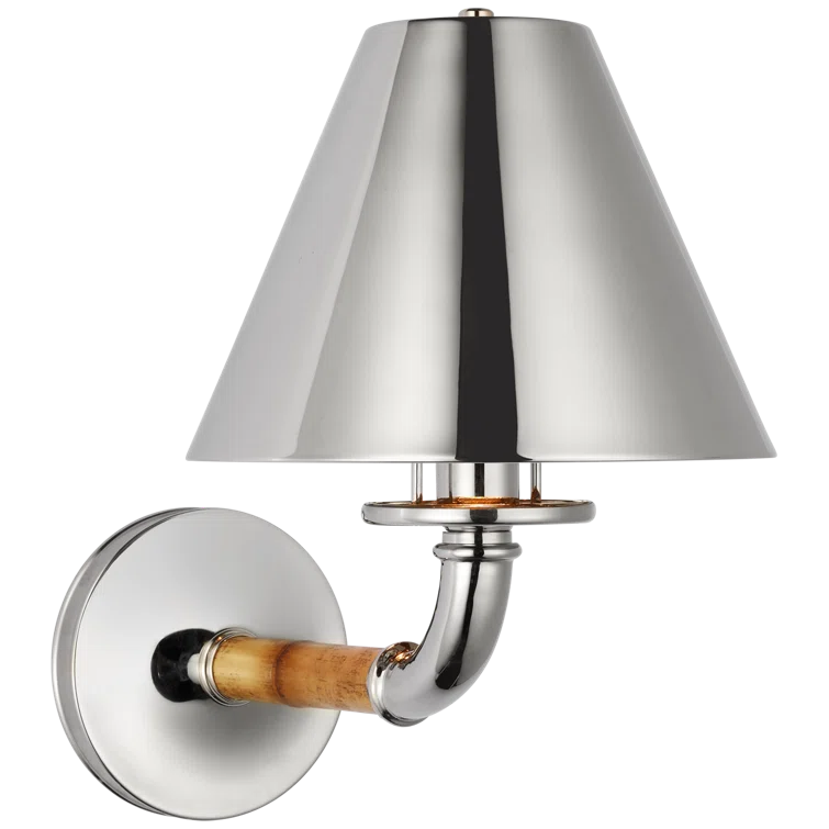 Dalfern Polished Nickel 12.5" Direct Wired Dimmable Sconce