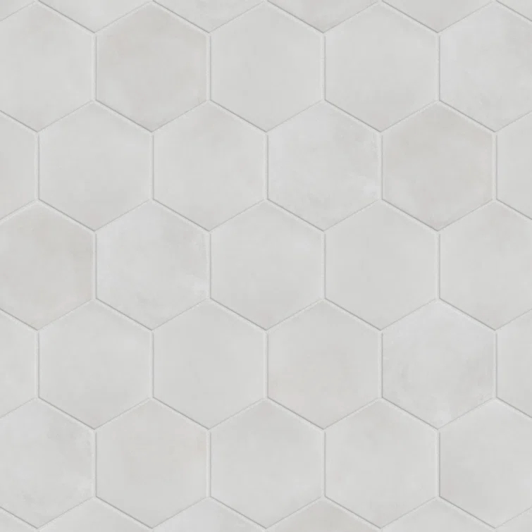 Matter Hex 7.88" x 9" Porcelain Stone Look Floor and Wall Tile