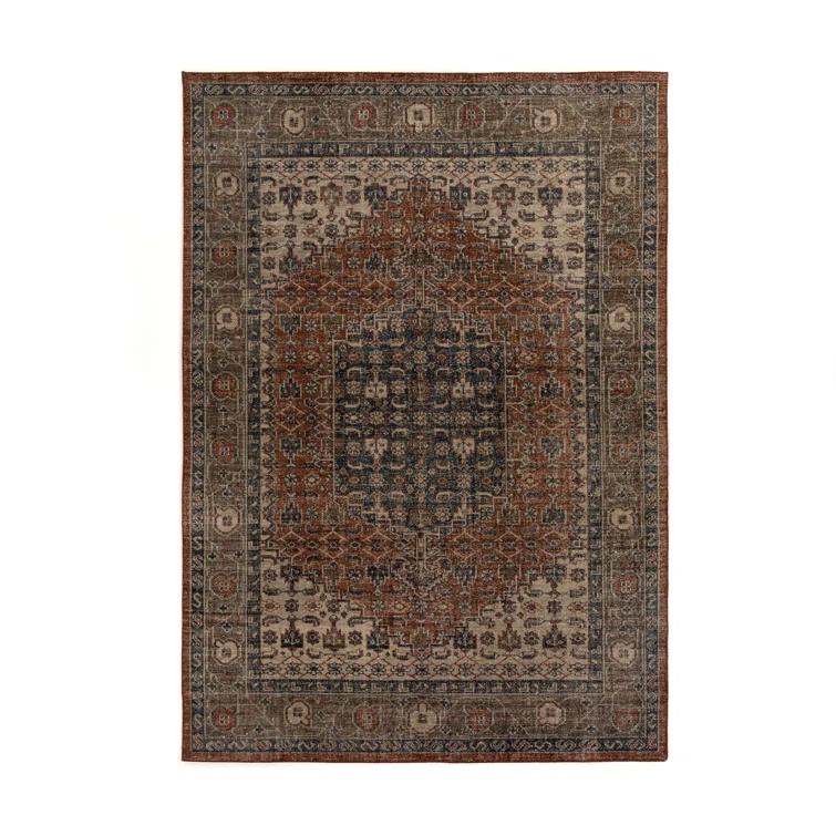 Prato Hand-Knotted Wool and Cotton Rug in Earth Tones