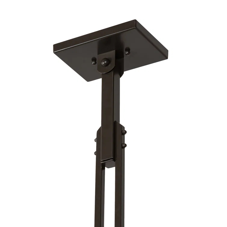 Rustic Lodge 5 - Light Dimmable Lantern Square / Rectangle Chandelier
