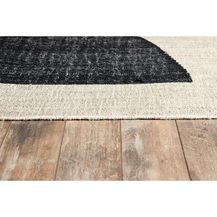 Goubi Black Wool-Viscose 10' x 14' Handmade Area Rug