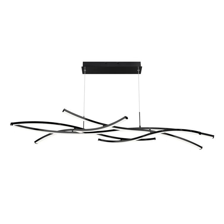 dweLED Divergence 9 - Light Dimmable LED Modern Linear Chandelier