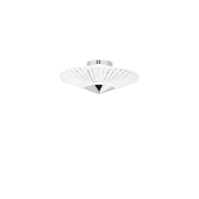 Origami Crystal LED Semi Flush Mount