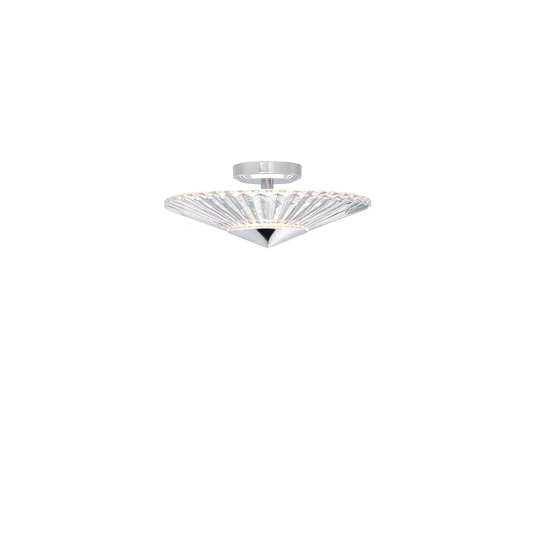 Origami Crystal LED Semi Flush Mount