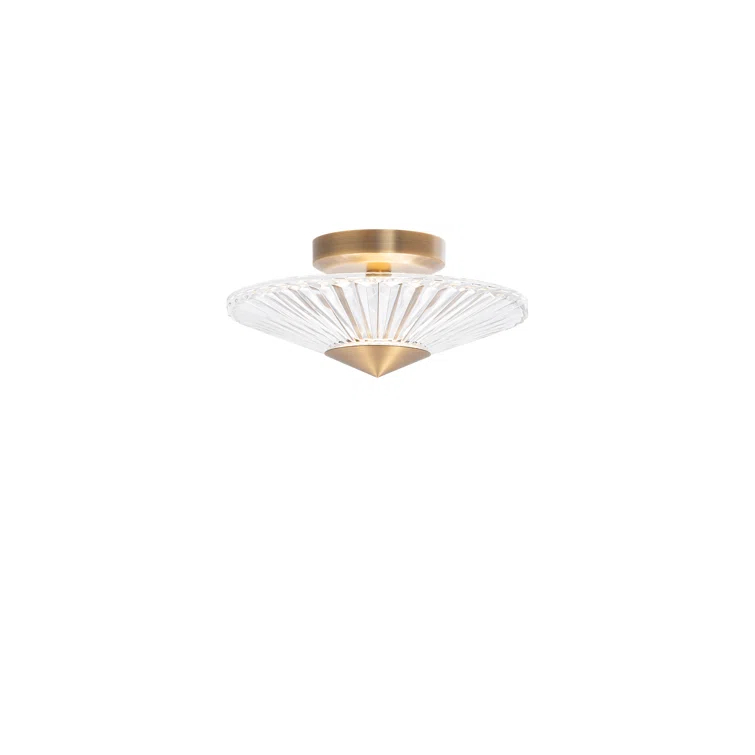 Origami Crystal LED Semi Flush Mount