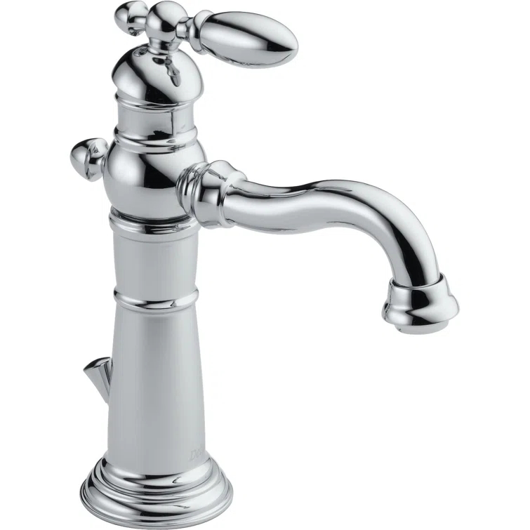 Victorian Single Hole Bathroom Faucet with Drain Assembly
