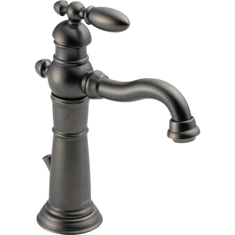 Victorian Single Hole Bathroom Faucet with Drain Assembly