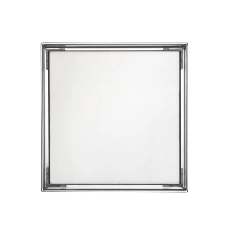 6" Square Shower Drain with Tile-In Pattern Grate