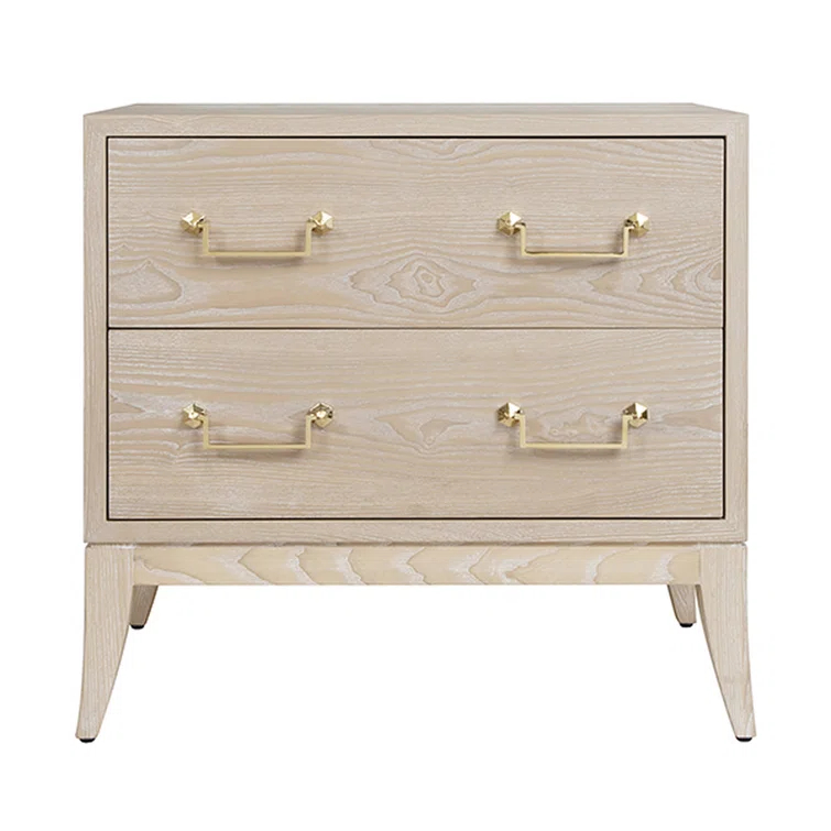 Kenna 29.25'' Tall 2 - Drawer Solid Wood Nightstand in White