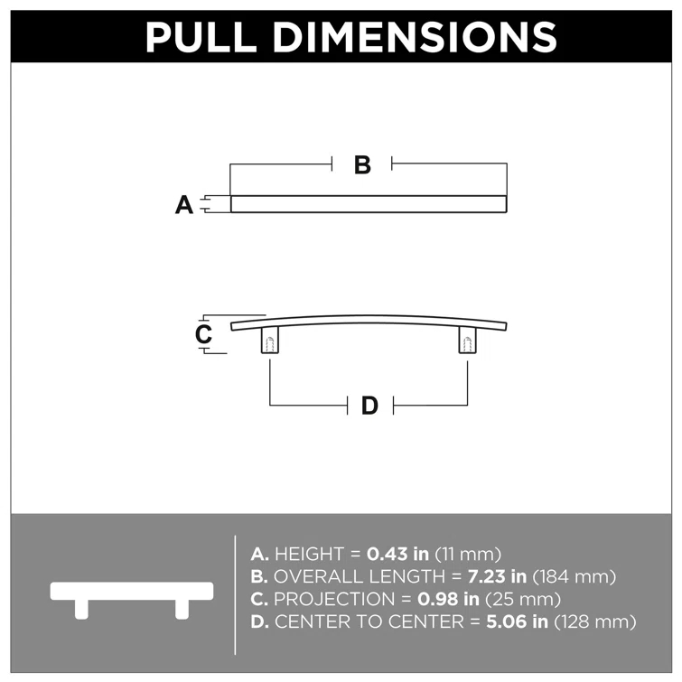 Subtle Arch Cabinet Bar/Handle Pull Multipack