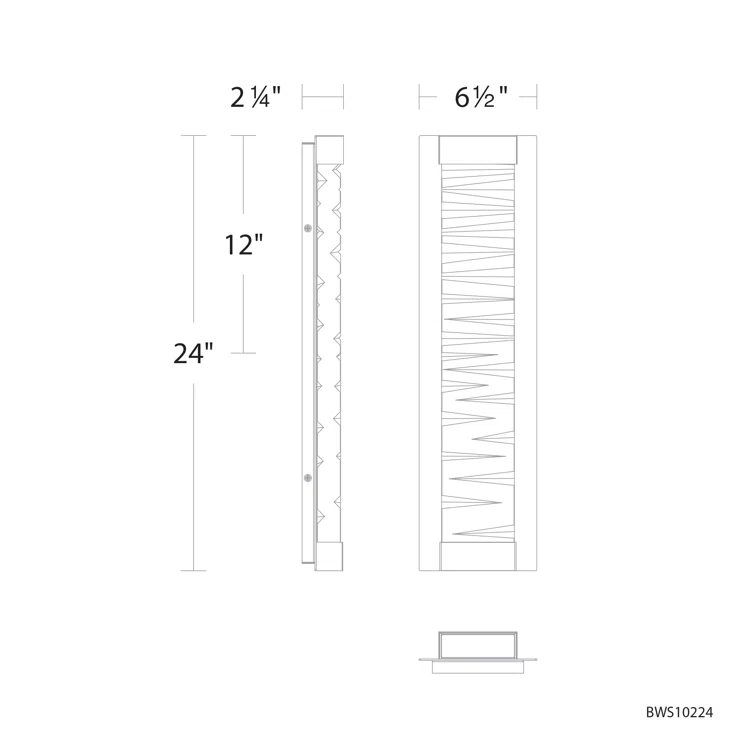 Echelon Aluminum LED Flush Mounted Sconce