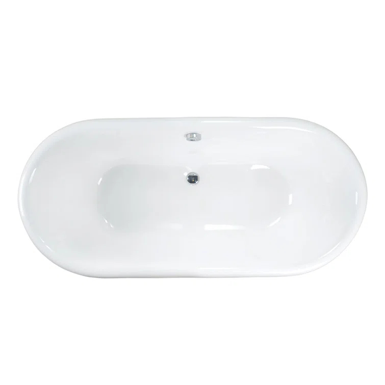 Gallagher 72'' x 31.5'' Freestanding Soaking Cast Iron Bathtub